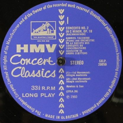 His Master's Voice SXLP 20050 - Piano Concerto No. 2 / Invitatio - Image 3