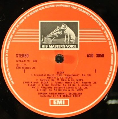 His Master's Voice ASD 3050 - Elgar Orchestral Music - Image 3