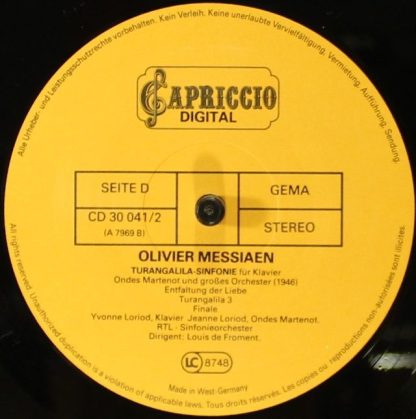 Capriccio CD 30 041/1-2 - Turangalila-Sinfonie - Image 6