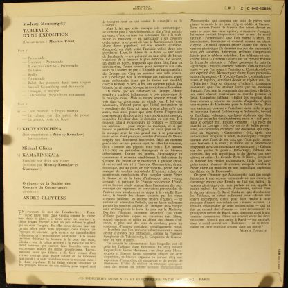 Trianon 2C 045-10856 - Tableaux D'une Exposition / Kamarinskaia - Image 2