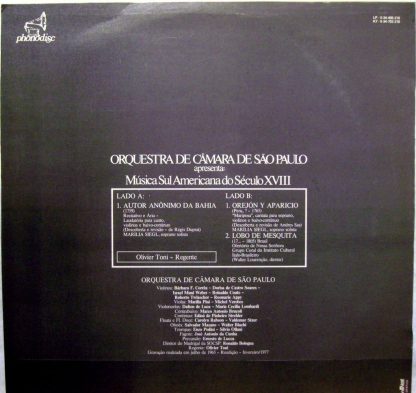 Phonodisc 0-34-703-218 - Música Sul Americana Do Século XVIII - Image 5