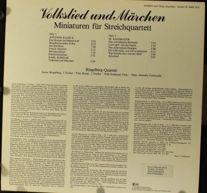 RBM Records 3056 - Volkslied Und Märchen, Miniaturen Für Streich - Image 2