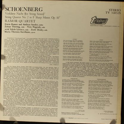 Turnabout TV 34032S - Verklärte Nacht / String Quartet No. 2 - Image 2