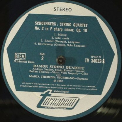 Turnabout TV 34032S - Verklärte Nacht / String Quartet No. 2 - Image 4
