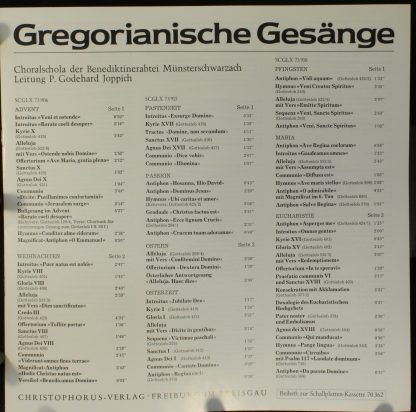 Christophorus SCGLX 73 906 - Gregorianische Gesänge - Image 4