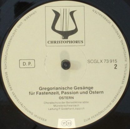 Christophorus SCGLX 73 906 - Gregorianische Gesänge - Image 7