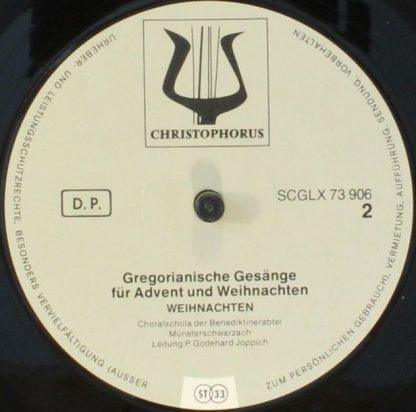Christophorus SCGLX 73 906 - Gregorianische Gesänge - Image 8