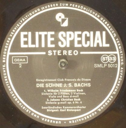 Elite Special SMLP 5012 - Die Söhne J. S. Bachs - Image 3