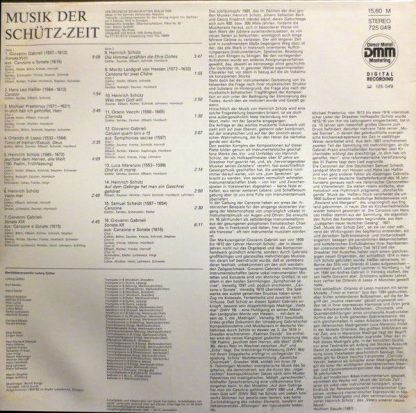 Eterna 725 049 - Musik Der Schütz-Zeit - Image 2