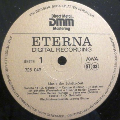 Eterna 725 049 - Musik Der Schütz-Zeit - Image 3