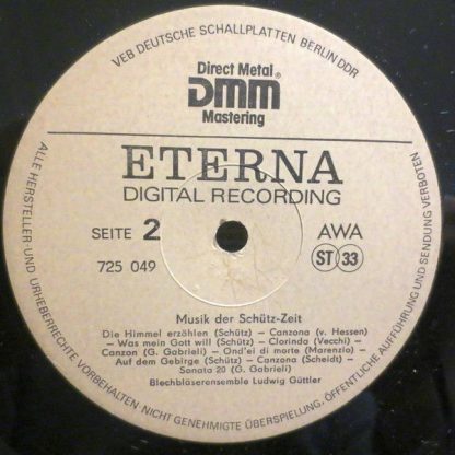 Eterna 725 049 - Musik Der Schütz-Zeit - Image 4