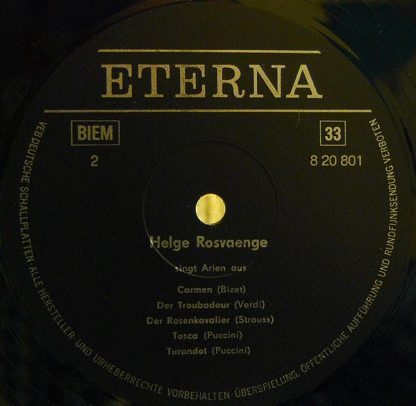 Eterna 8 20 801 - Helge Rosvænge - Tenor - Image 4