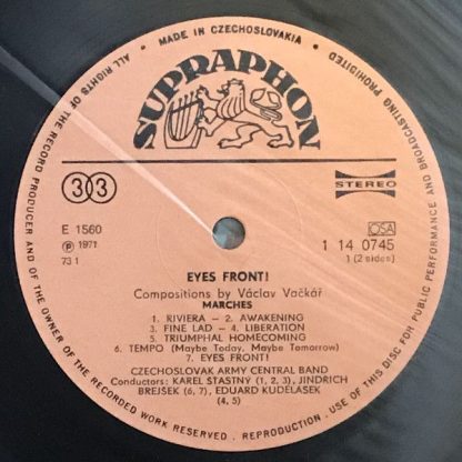 Supraphon 1 14 0745 - Eyes Front! - Image 3