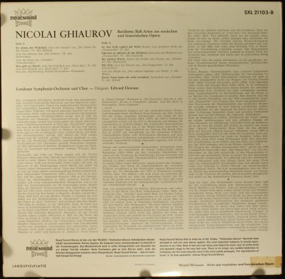 DECCA SXL 21103-B - Berühmte Baß-Arien Aus Russischen Und Franzö - Image 2