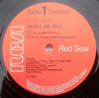 RCA Victor Red Seal SB 6781 - Zarzuela Love Duets - Image 3