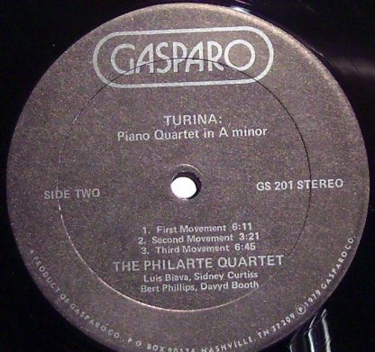 Gasparo GS-201 - String Quartet No. 1 / Piano Quartet In A Minor - Image 3