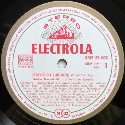 EMI Electrola SME 81 008 - Orfeo Ed Euridice - Image 3