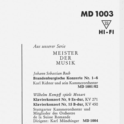 DECCA MD 1003 - Haydn Cellokonzert D-dur, Boccherini Cellokonzer - Image 5