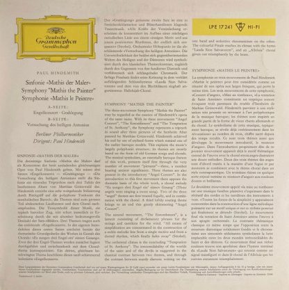 Deutsche Grammophon LPE 17 241 - Sinfonie »Mathis Der Maler« - Image 2