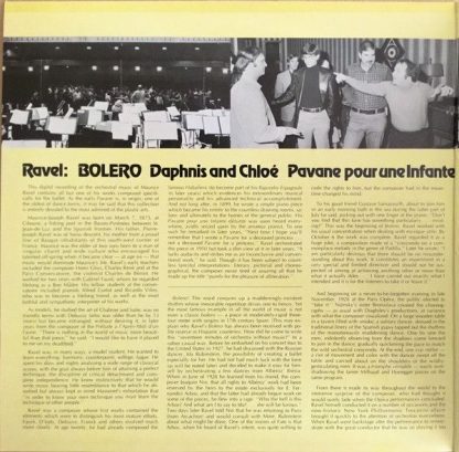 Telarc 10052 - Bolero / Pavane Pour Une Infante Défunte / Daphni - Image 2