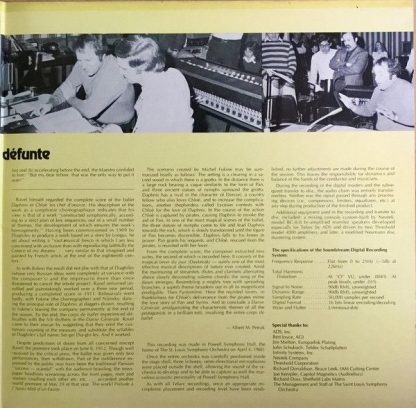 Telarc 10052 - Bolero / Pavane Pour Une Infante Défunte / Daphni - Image 3