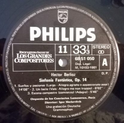 Philips 68 51 050 - Sinfonía Fantástica, Op. 14 - Image 3