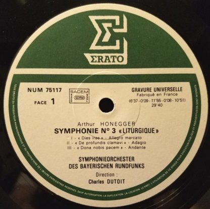 Erato NUM 75117 - Symphonie N˚ 3 "Liturgique" / Symphonie N˚ 5 " - Image 3