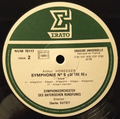 Erato NUM 75117 - Symphonie N˚ 3 "Liturgique" / Symphonie N˚ 5 " - Image 4