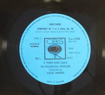 CBS SBRG 72132 - Saint-Saëns Organ Symphony - Image 3