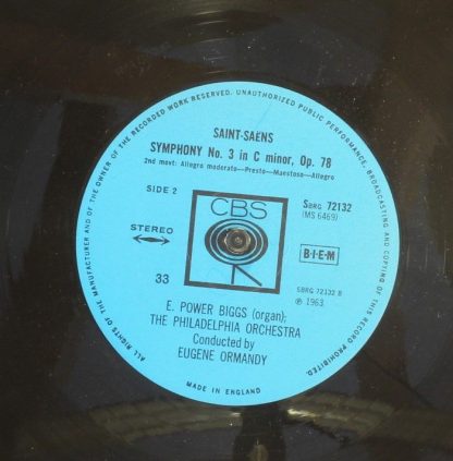 CBS SBRG 72132 - Saint-Saëns Organ Symphony - Image 4