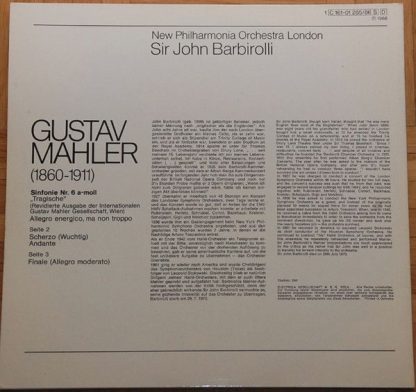 His Master's Voice C161 - 01285/86 - Gustav Mahler - Sinfonie Nr - Image 2