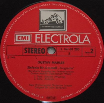 His Master's Voice C161 - 01285/86 - Gustav Mahler - Sinfonie Nr - Image 5