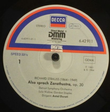 The Decca Record Company Limited 6.42911 AZ - Also Sprach Zarath - Image 3