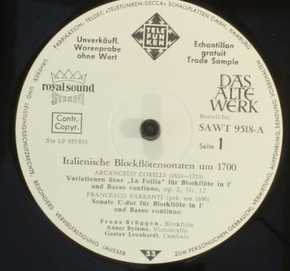 Telefunken SAWT 9518-A - Italienische Blockflötensonaten Um 1700 - Image 3