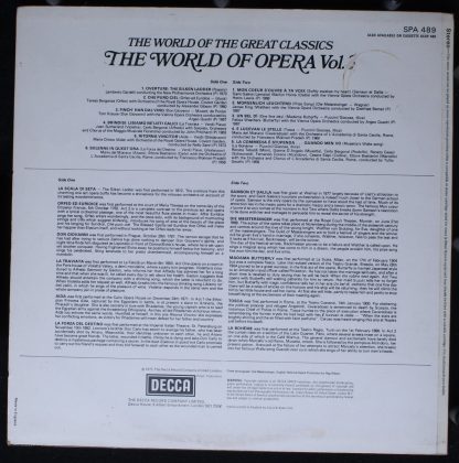 DECCA SPA 489 - The World Of Opera Vol. 3 - Image 2