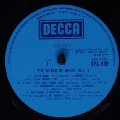 DECCA SPA 489 - The World Of Opera Vol. 3 - Image 3