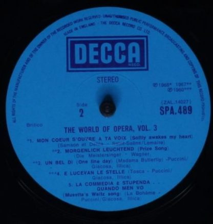 DECCA SPA 489 - The World Of Opera Vol. 3 - Image 4