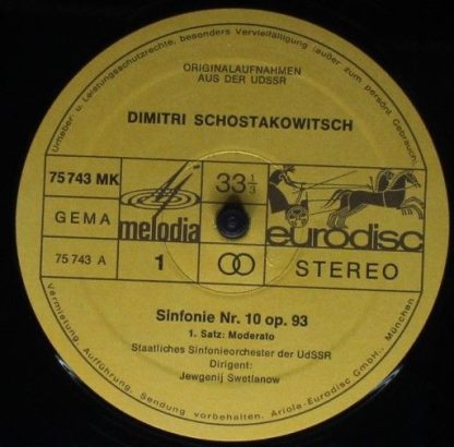 Eurodisc 75 743 KK - Symphony No. 10 In E Minor (Op. 93) - Image 3