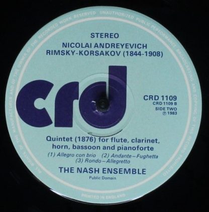 CRD Records CRD 1109 - Trio In D Minor For Pianoforte, Violin & - Image 4