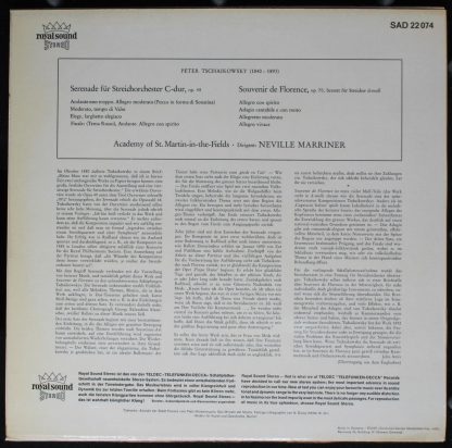 DECCA SAD 22074 - Streicherserenade • Souvenir De Florence - Image 2