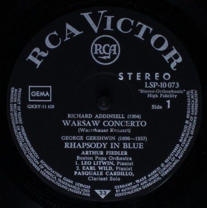 RCA Victor LSP-10073 - Warschauer Konzert • Rhapsody In Blue • E - Image 3