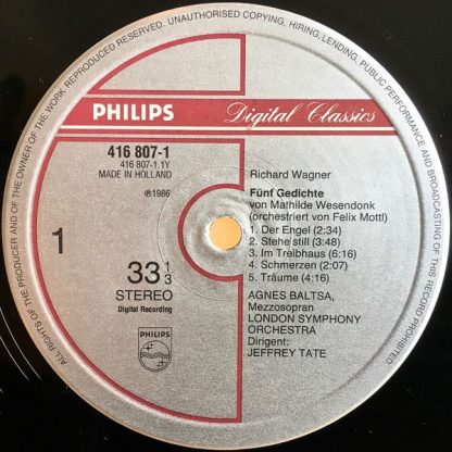 Philips 416 807-1 - Wesendonk-Lieder / Les Nuits D'Été - Image 3