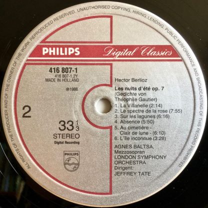 Philips 416 807-1 - Wesendonk-Lieder / Les Nuits D'Été - Image 4