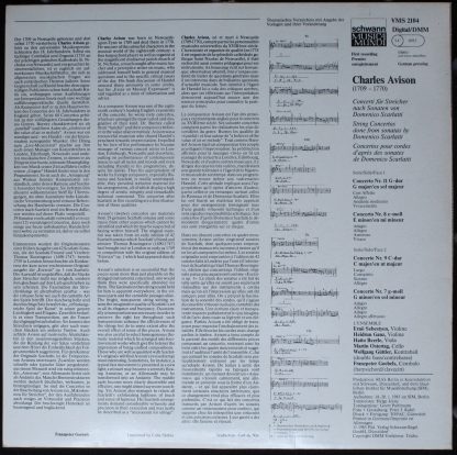 Schwann Musica Mundi VMS 2104 - Concerti Nach Scarlatti-Sonaten - Image 2