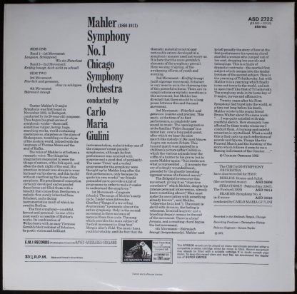 His Master's Voice ASD 2722 - Symphony No. 1 - Image 2