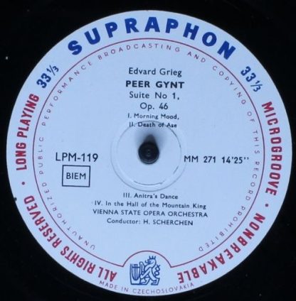 Supraphon LPM 119 - Peer Gynt Suite No 1 And Suite No 2 - Image 3