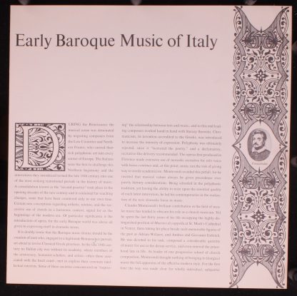 Brunswick SXA 4539 - Early Baroque Music Of Italy - Image 3