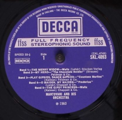 DECCA SKL 4093 - Operetta Memories - Image 3