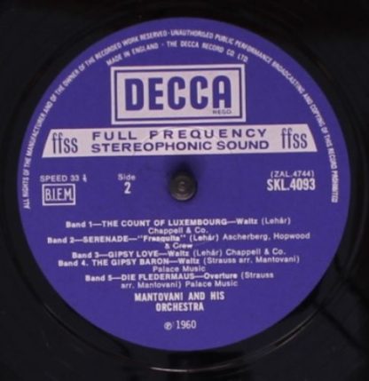 DECCA SKL 4093 - Operetta Memories - Image 4