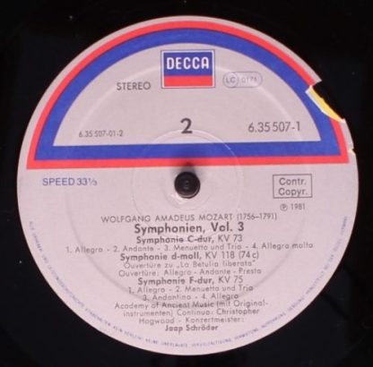 DECCA 6.35507 - Die Salzburger Symphonien / The Symphonies Salzb - Image 6